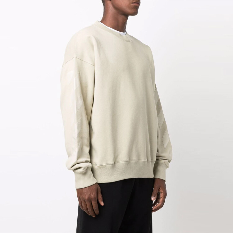 FW21 Толстовка мужская бежевая Off-White, цвет Apricot Cream — фото 4