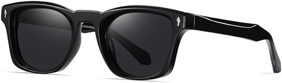 

Квадратные женские поляризованные солнцезащитные очки в стиле ретро с заклепками, мужские панк-очки с прозрачными градиентными линзами и защитой от УФ-излучения UV400 LANGSER, Black Grey