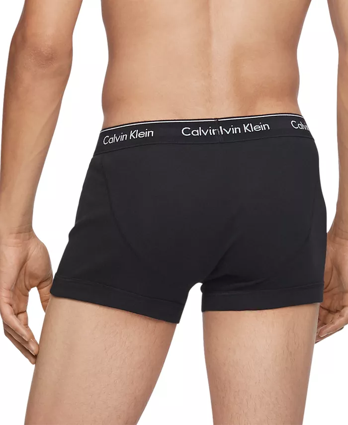 Мужские классические трусы из хлопка, 5 штук Calvin Klein, черный — фото 3
