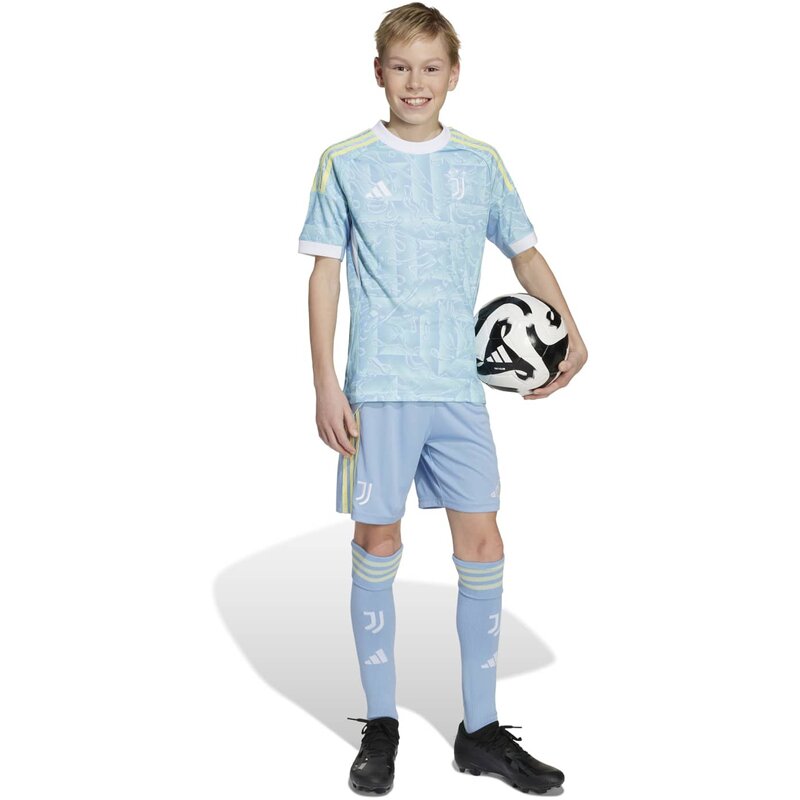 Командные брюки детские выездные шорты Ювентус Турин 25/26 Adidas, цвет ashblu — фото 4