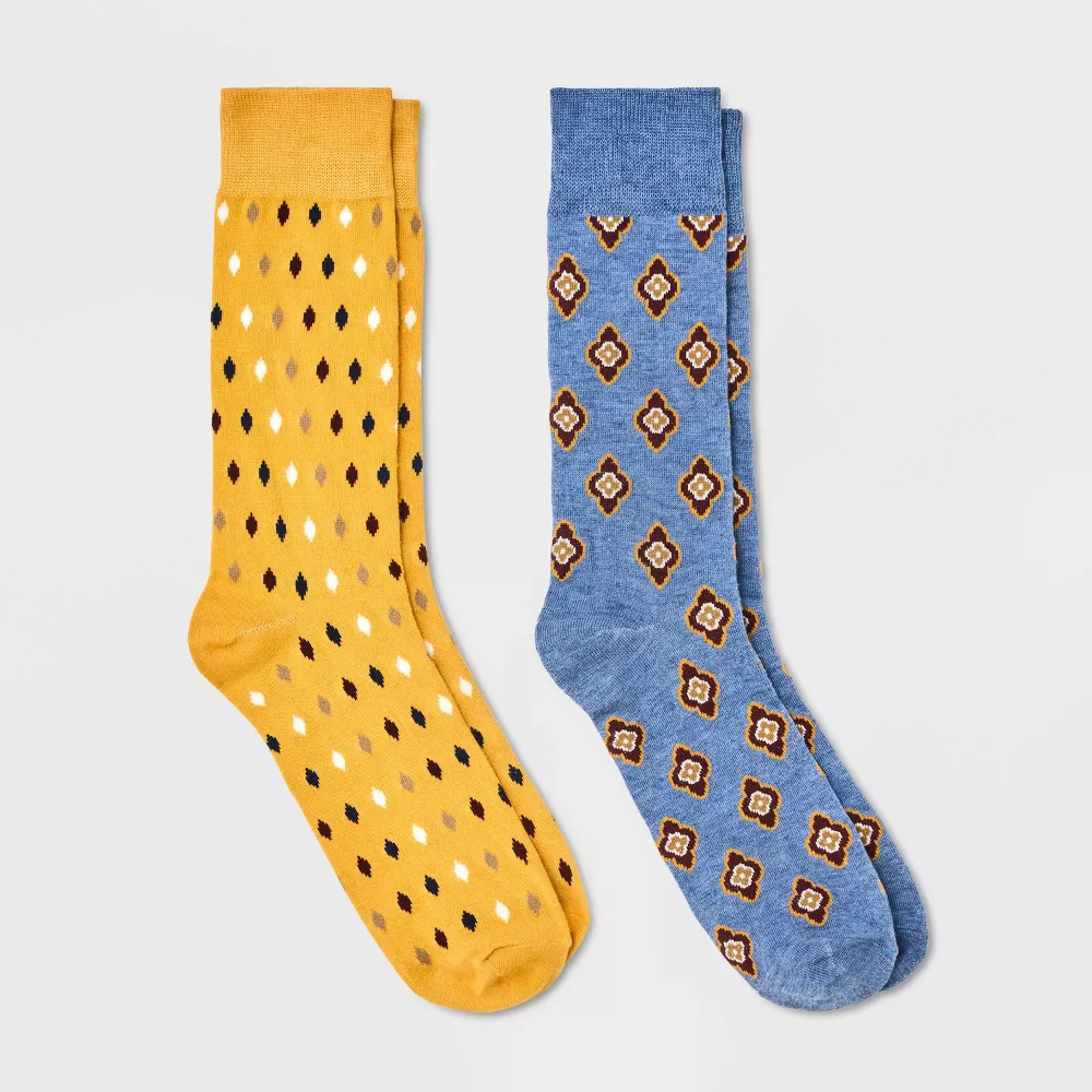 

Носки мужские с геометрическим узором Novelty Crew Socks 2pk - Goodfellow & Co