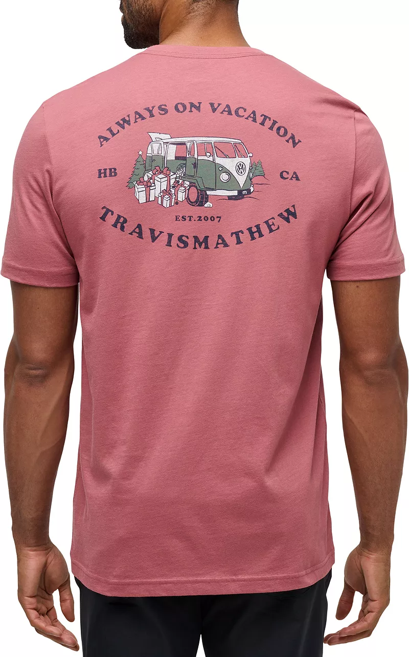 

Мужская футболка для гольфа TravisMathew Little Drummer, цвет Roan Rouge