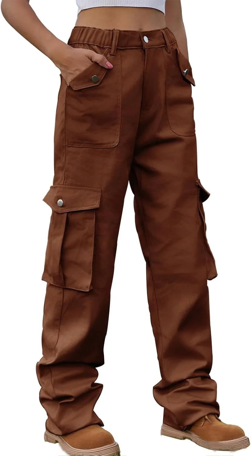 

Джинсы Bootcut для женщин Mid Waist Cargo с прямым кроем