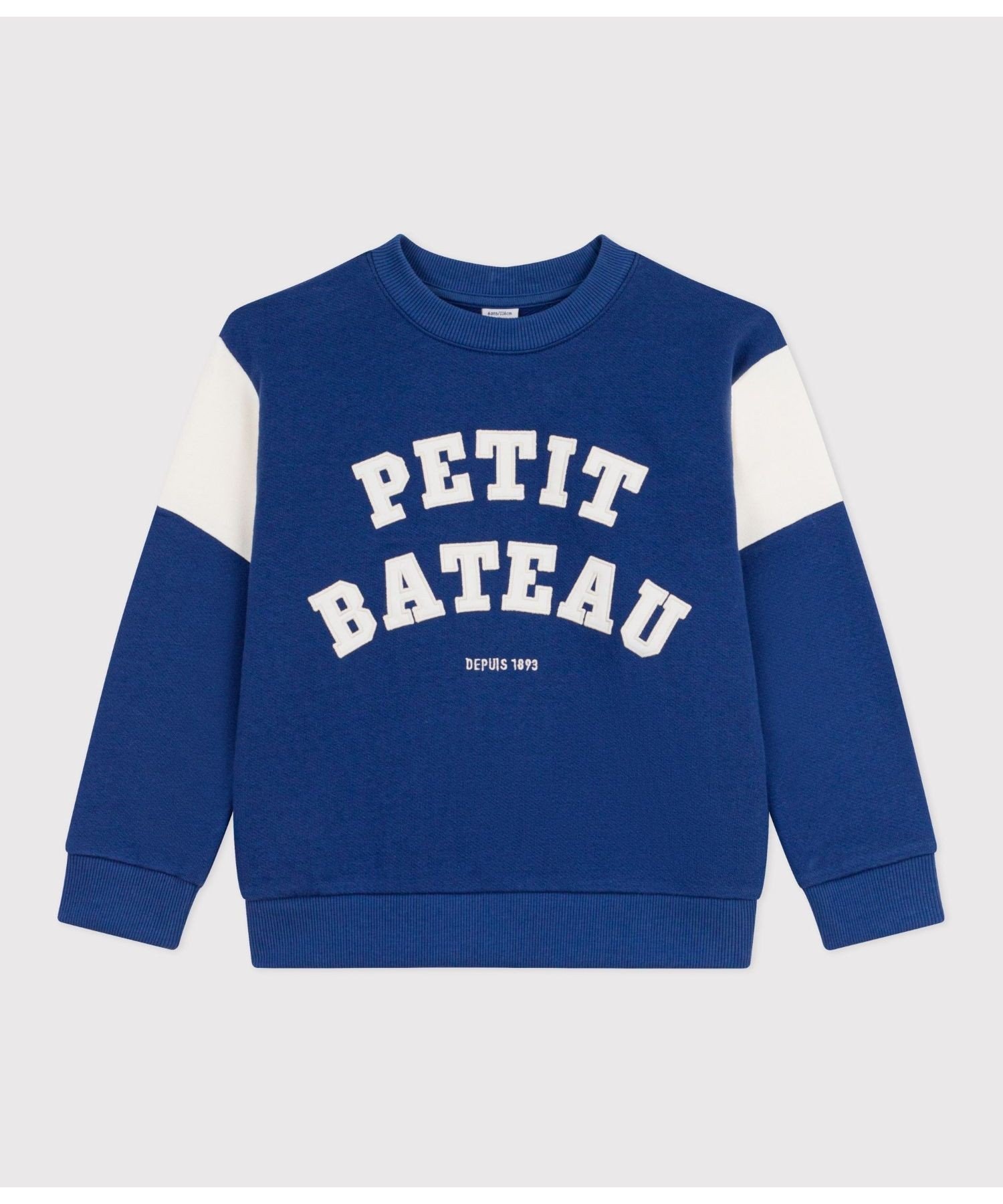 Толстовка с принтом PETIT BATEAU, Blue/Off White — фото 4
