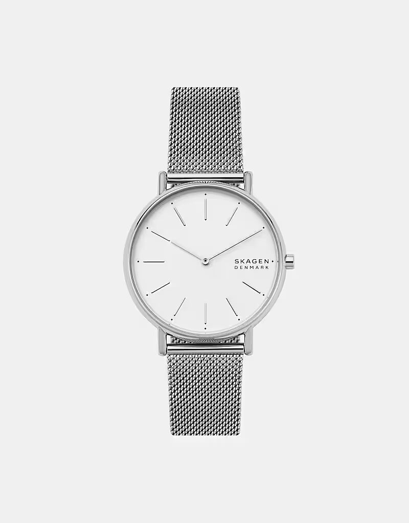 

Женские фирменные часы Skagen с двумя стрелками, нержавеющая сталь — СЕРЕБРЯНЫЕ