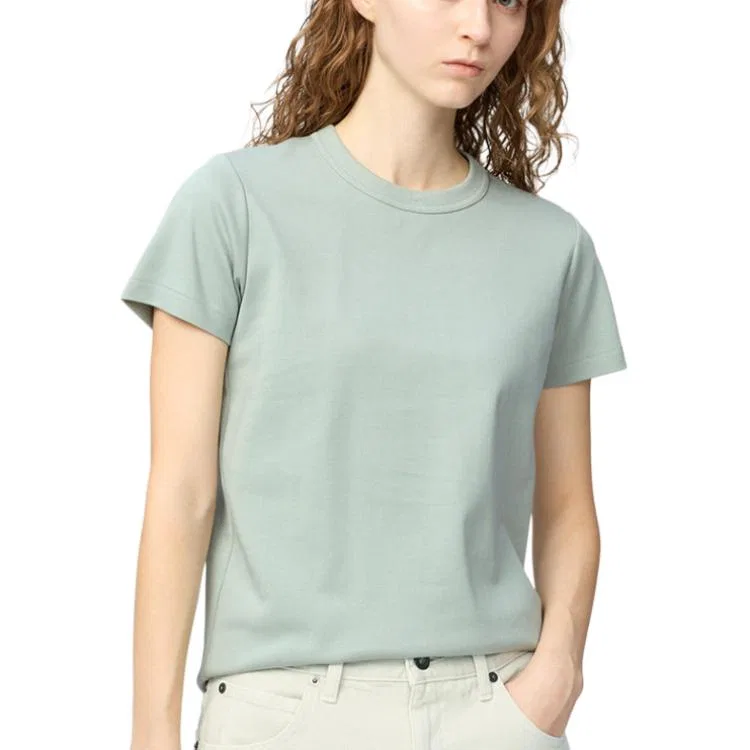 Футболка женская хлопковая UNIQLO зеленая
