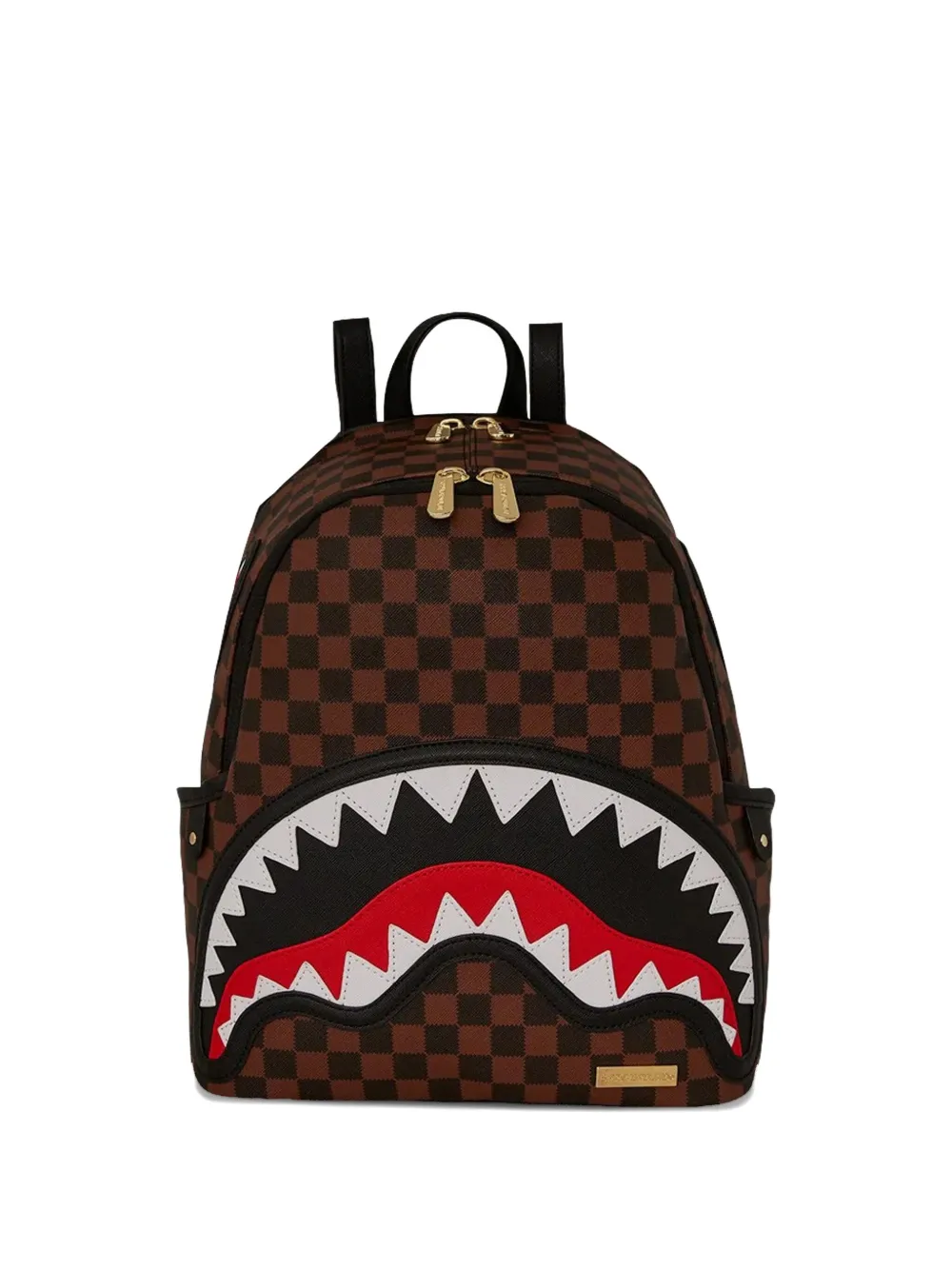 

Рюкзак с принтом в клетку и зубами акулы Sprayground, коричневый