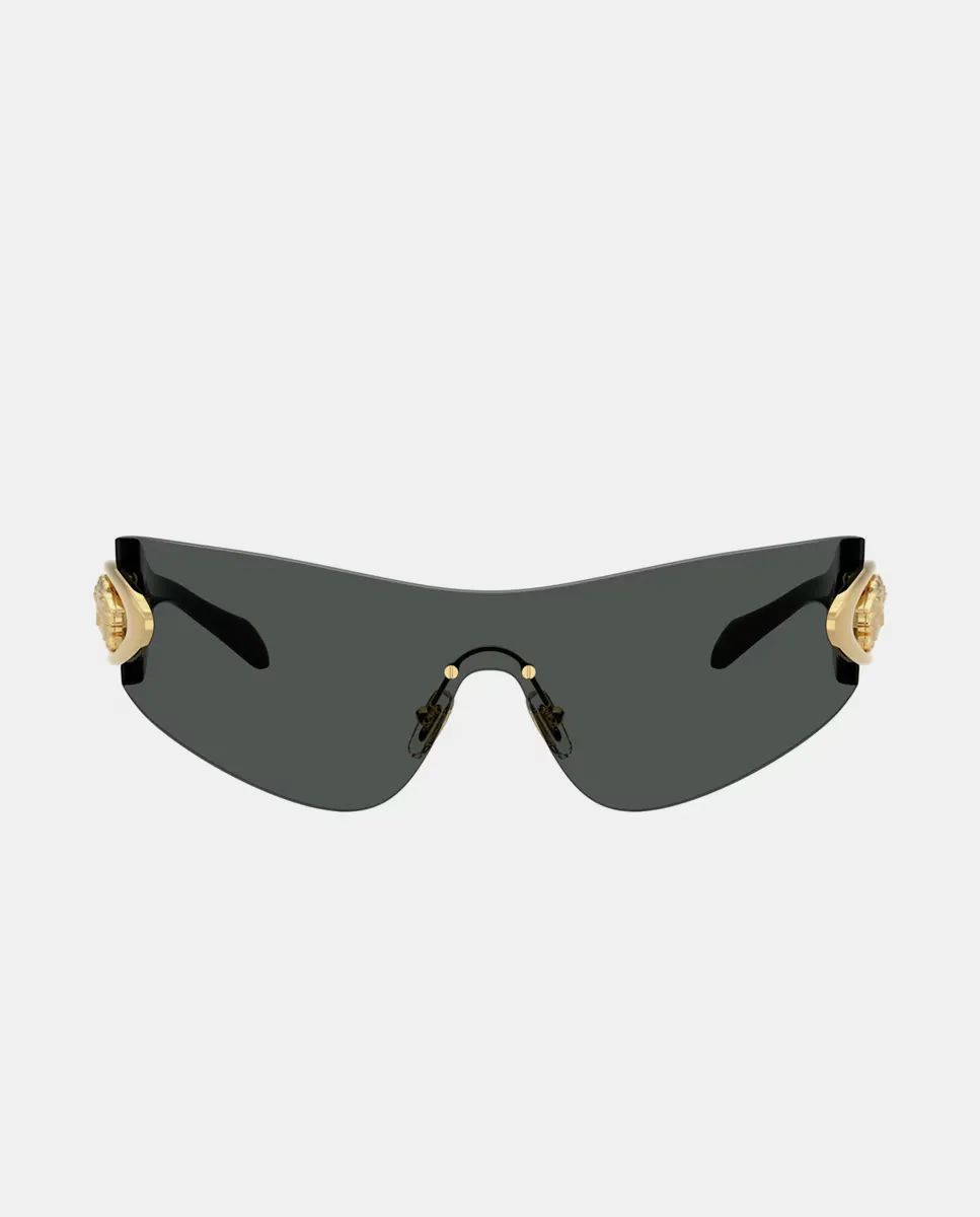 

Солнцезащитные очки мужские прямоугольные металлические Versace, черный