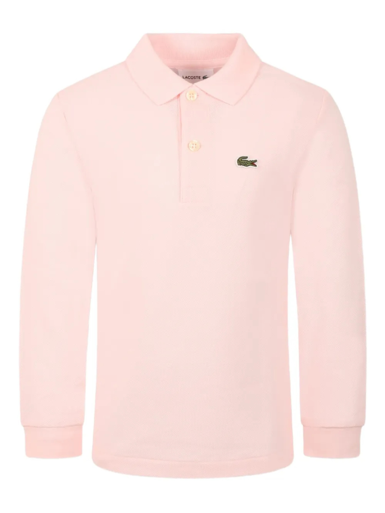 

Рубашка поло с вышитым логотипом Lacoste Kids, розовый