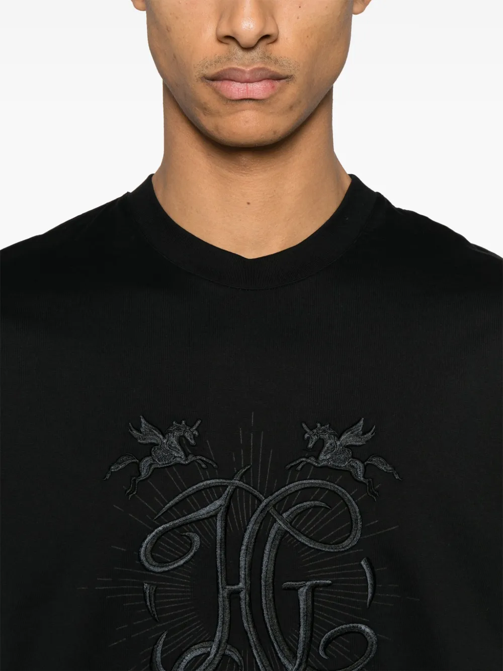 Футболка с вышивкой HG Givenchy, черный — фото 4