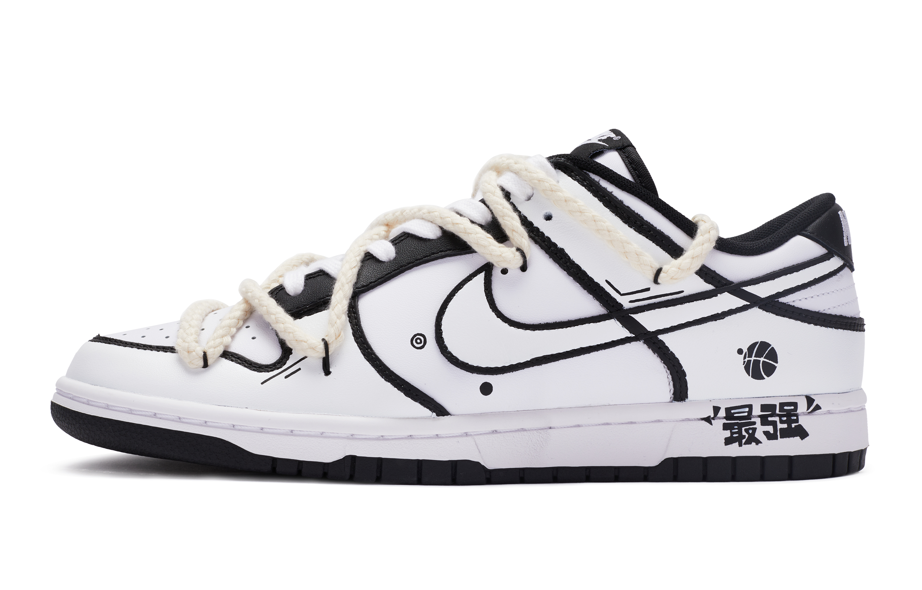 

Кроссовки Nike Dunk Skateboard Shoes Women's Low-Top Black White, Черный, Кроссовки Nike Dunk Skateboard Shoes Women's Low-Top Black White