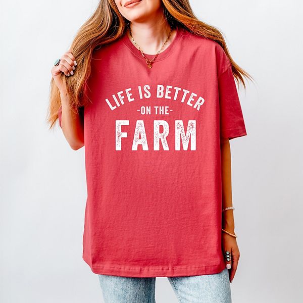 

Футболка Life is better on the farm heavyweight Simply Sage Market, Brick, Зеленый, Футболка Life is better on the farm heavyweight Simply Sage Market, Brick