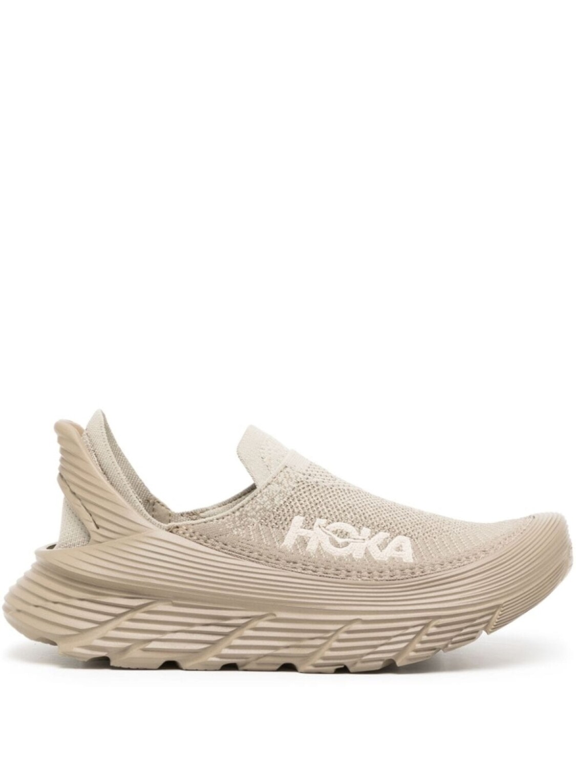 HOKA кроссовки Restore TC с вышитым логотипом, коричневый