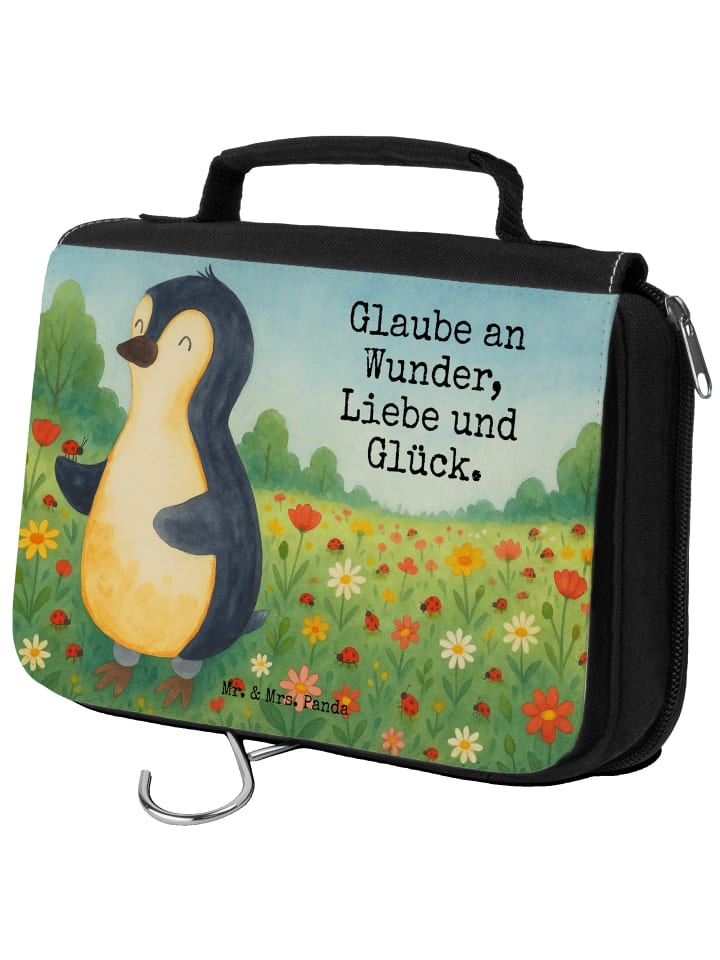 

Mr. & Mrs. Panda Косметичка с изображением пингвина и божьей коровки... белого цвета