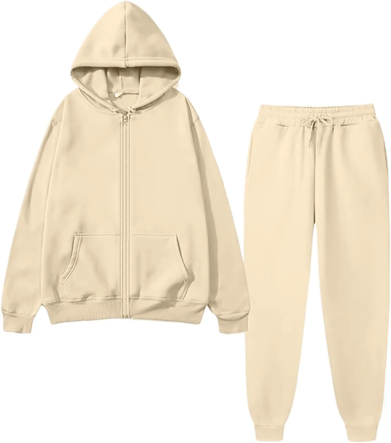 

Спортивный костюм для мужчин 2 Piece Hoodies Jogging Tracksuit Set Casual Athletic Long Sleeve Full Zip FlekmanArt