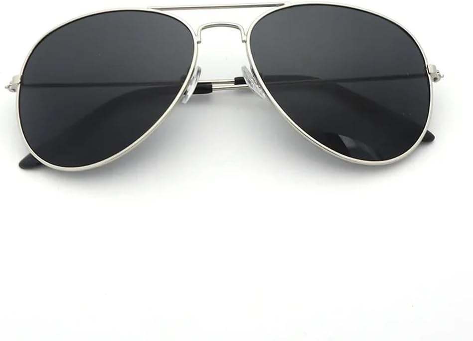 

Винтажные солнцезащитные очки для мужчин и женщин в металлической оправе. Модные солнцезащитные очки для активного отдыха с защитой от УФ-излучения UV400 HYYZZC, Silver Black