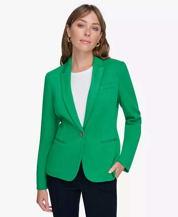

Женский длинный пиджак с пиковым лацканом и рукавами Scuba Peak-Lapel Tommy Hilfiger, зеленый