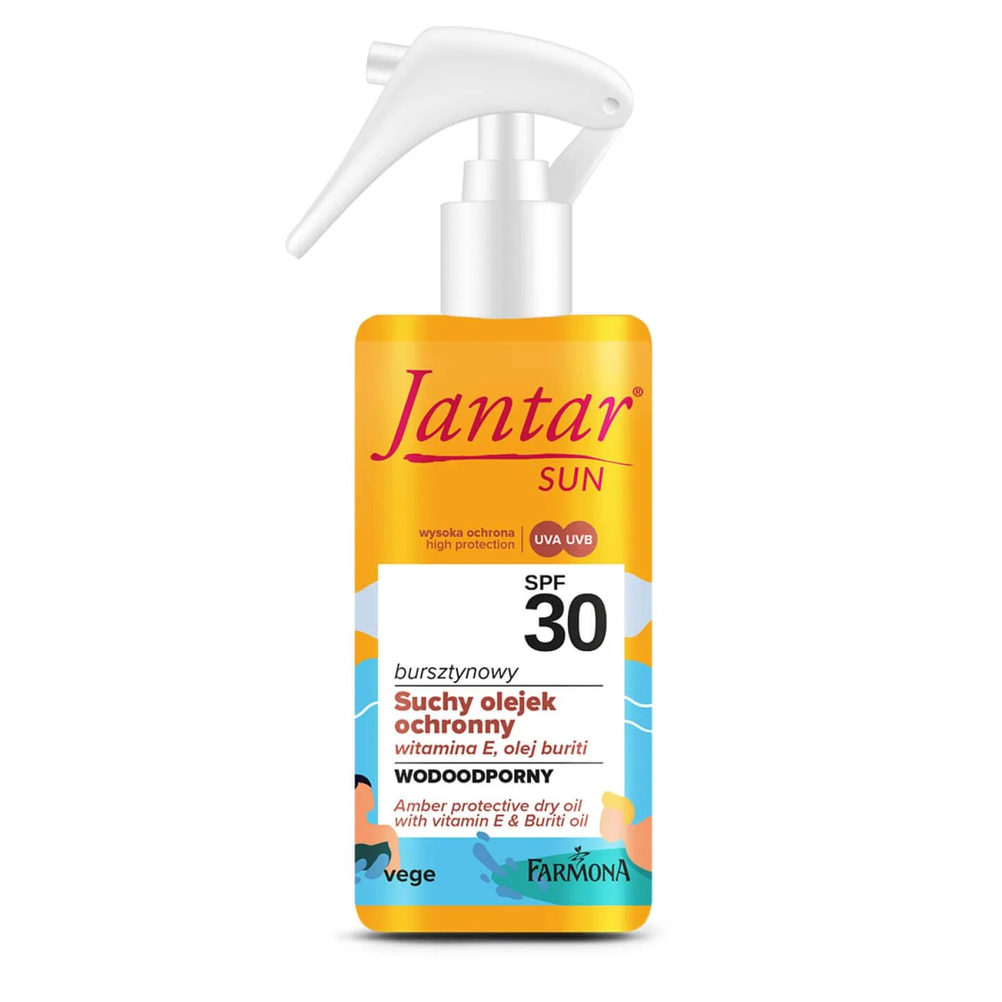 Масло-спрей Jantar Dry Protection SPF30 с витамином E и маслом бурити Farmona