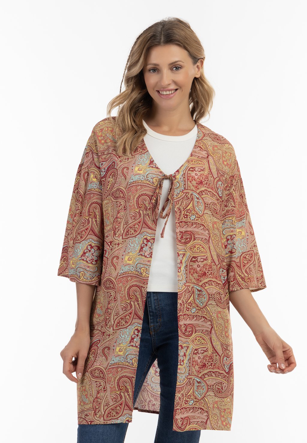 

Летняя куртка KIMONO CARNEA usha, винно-красный
