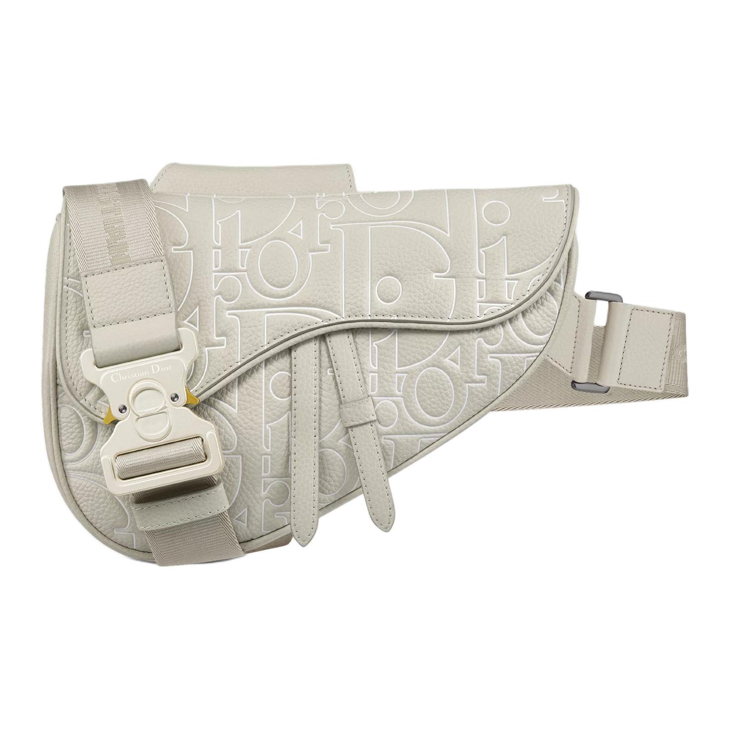 

DIOR Женская бежевая сумка через плечо из зернистой телячьей кожи