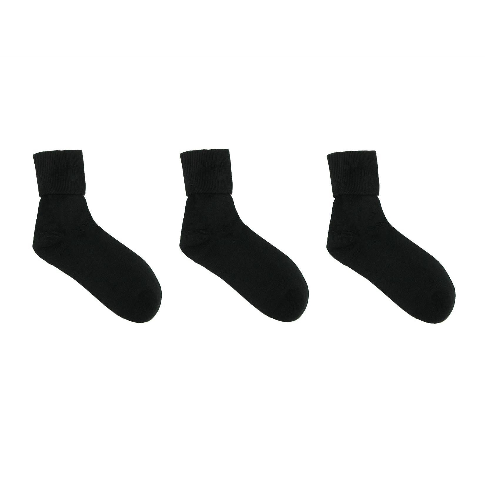 

Женские носки из органического хлопка с отворотом (упаковка из 3 шт.) Jefferies Socks, черный