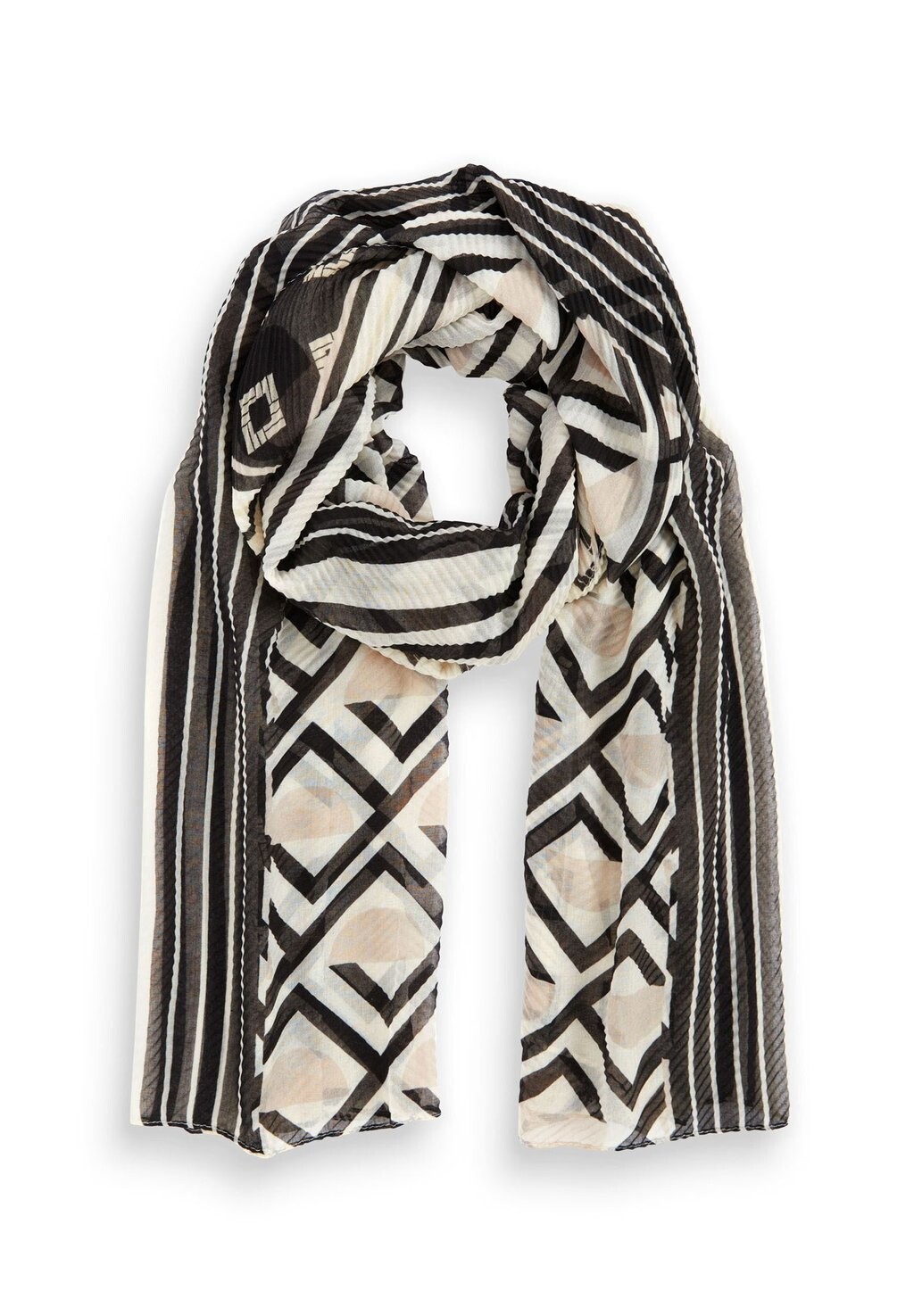 

Шарф GEOMETRIC PRINT PLISSE LIGHTWEIGHT Next, цвет black white