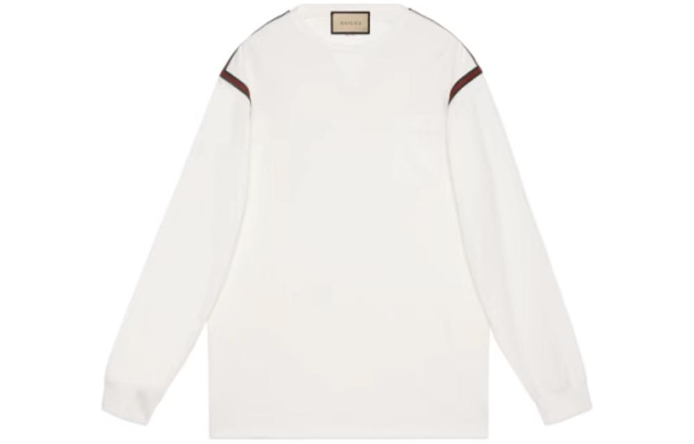 

Полосатая джерси футболка GUCCI, экрю