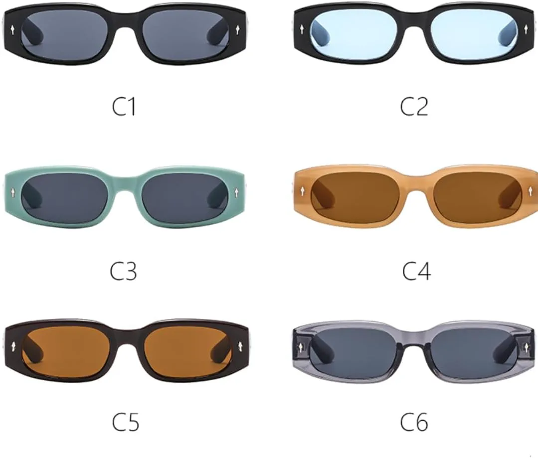 

Солнцезащитные очки с защитой UV400 | Сине-серые цветные линзы с заклепками | Для женщин и мужчин, для занятий спортом на открытом воздухе и вождения DSVIGF, 03