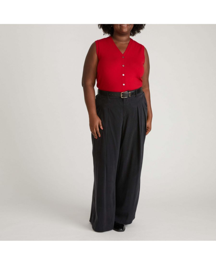 

Кардиган-жилет из тонкой вязки больших размеров Universal Standard, Carmine