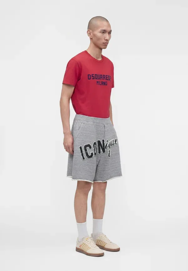 Тренировочные штаны Dsquared2 Iconique big fit, меланж серый — фото 4