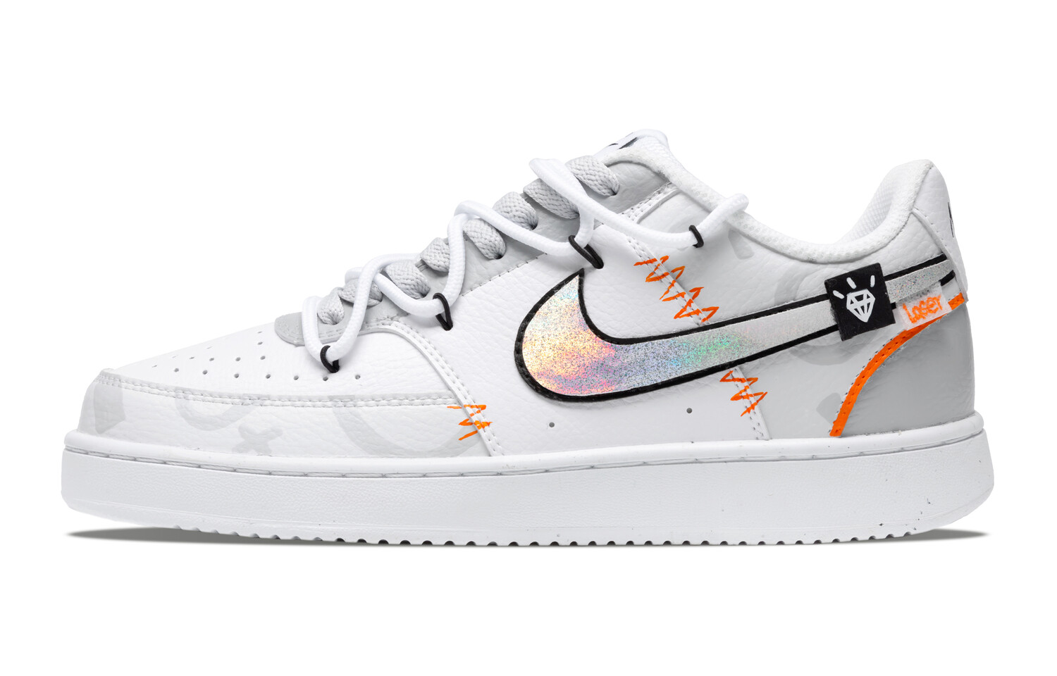 

Кроссовки Nike Court Vision Skateboarding Shoes Men Low-top White/gray, цвет Laser