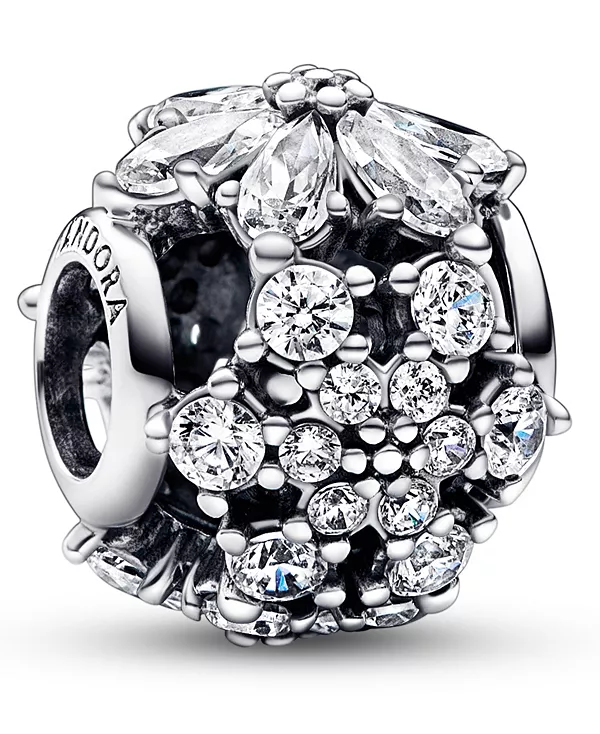 

Круглый шарм-гербарий с искрящимся кубическим цирконием Pandora, clear