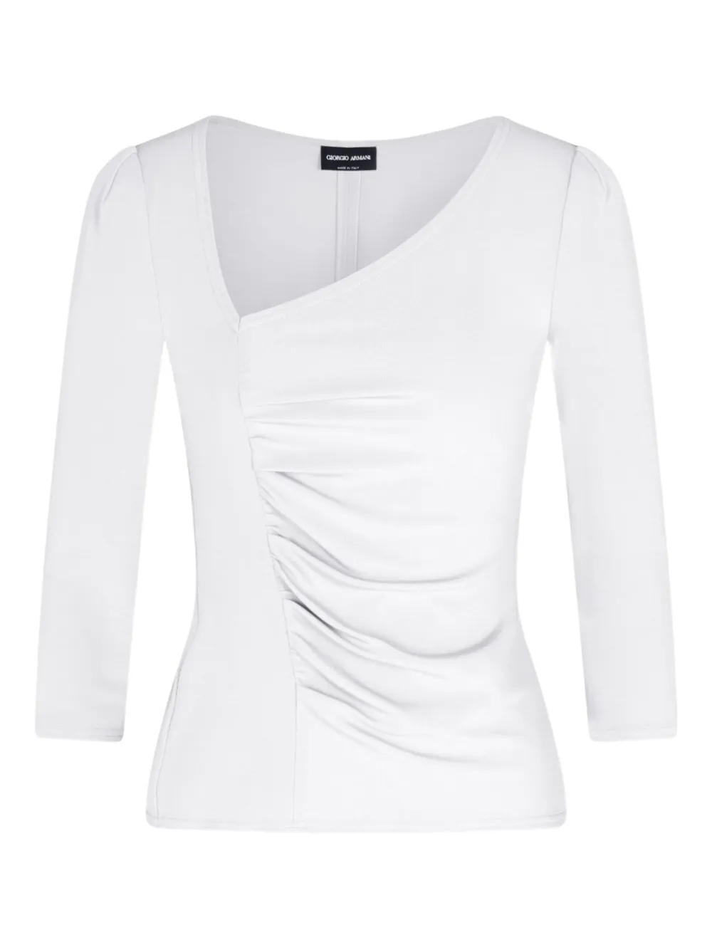 

Топ асимметричного кроя со сборками Giorgio Armani, белый