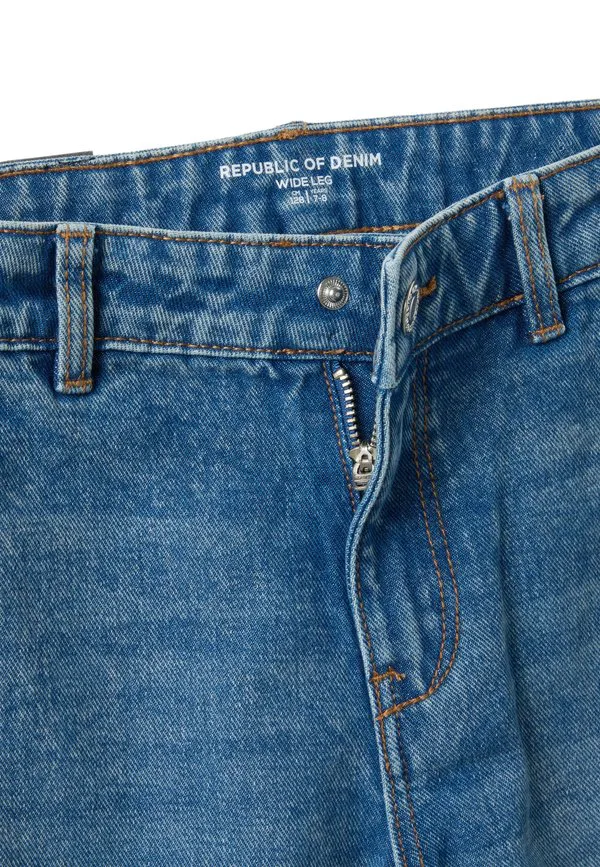 Широкие расклешенные джинсы Ovs, Denim Blue — фото 3