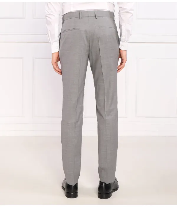 Шерстяные брюки h-genius-mm-224 Slim fit Boss, серый — фото 4