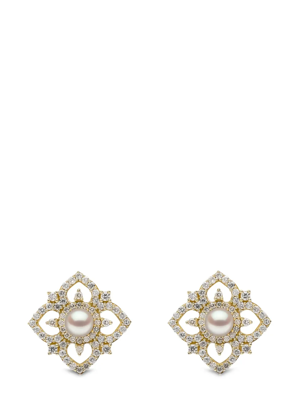 

Серьги Petal из желтого золота с жемчугом и бриллиантами Yoko London, золотой