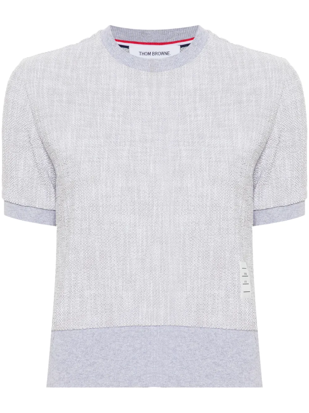 

Футболка с нашивкой-логотипом THOM BROWNE, серый