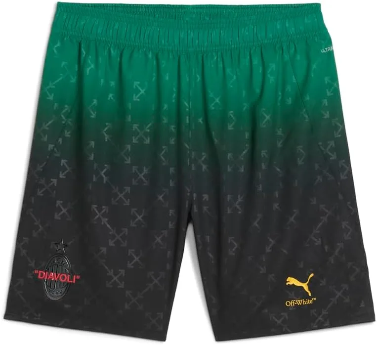 

PUMA Mens Ac Milan X Off-White Authentic Mesh Athletic Shorts