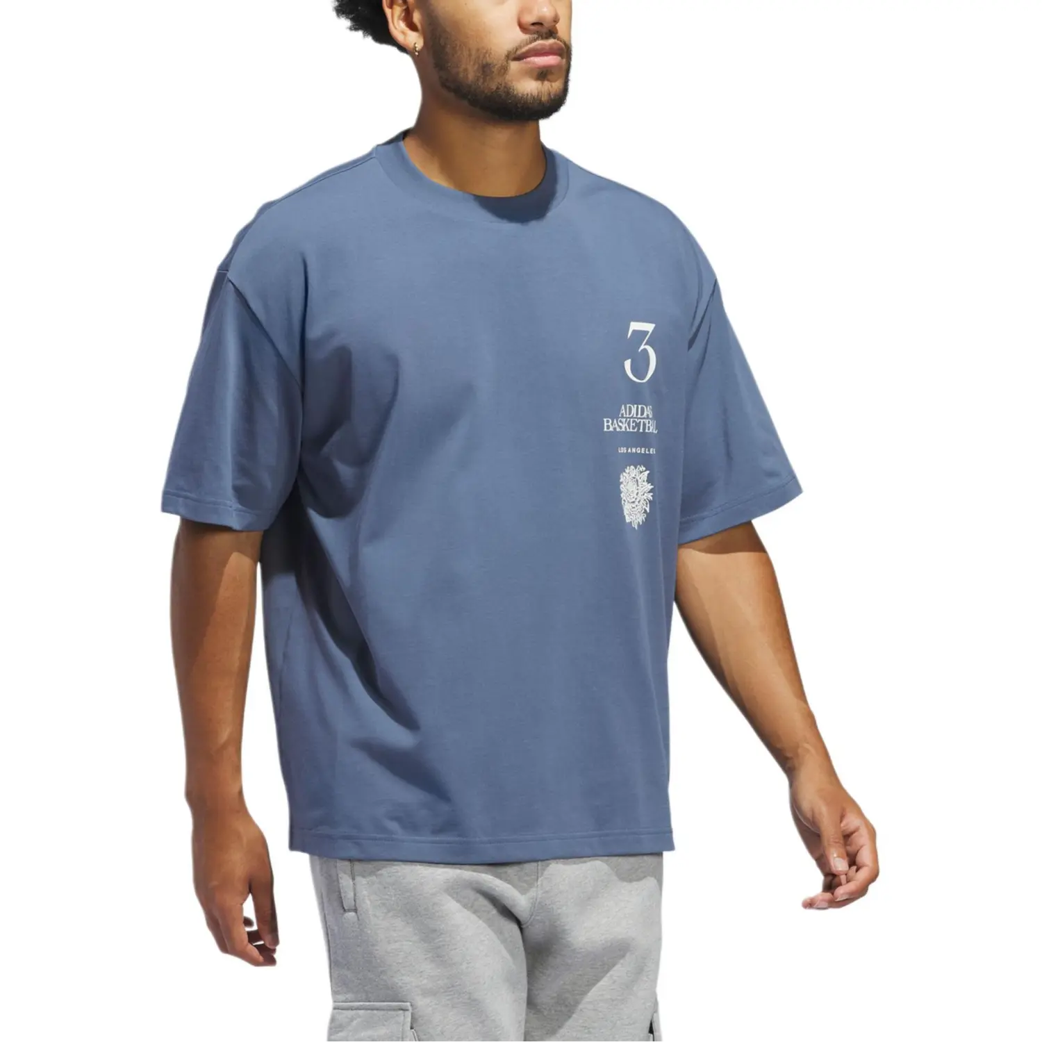 Футболка LA TO THE WORLD GRAPHIC TEE Unisex Ink/White Adidas Originals, синий/белый — фото 4