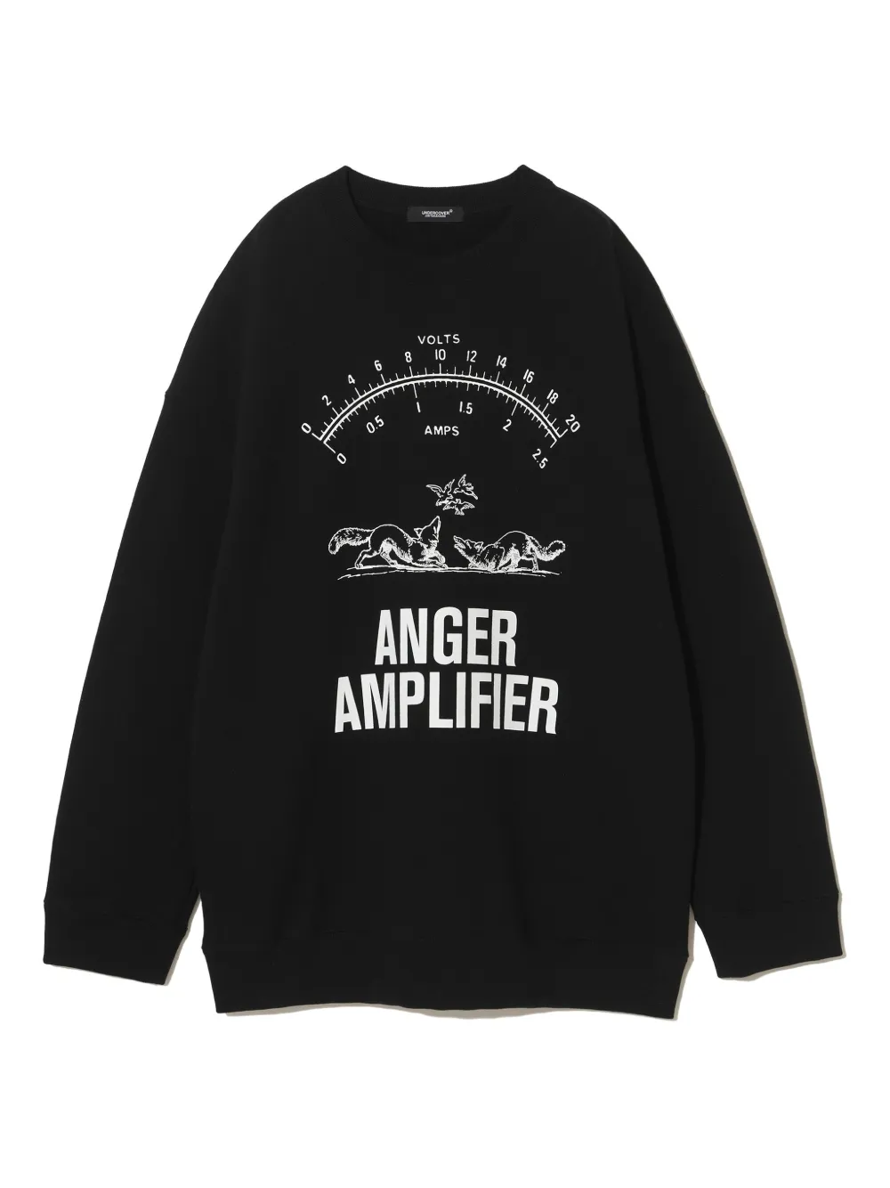 

Свитшот с принтом "вольтметр" Undercover, черный