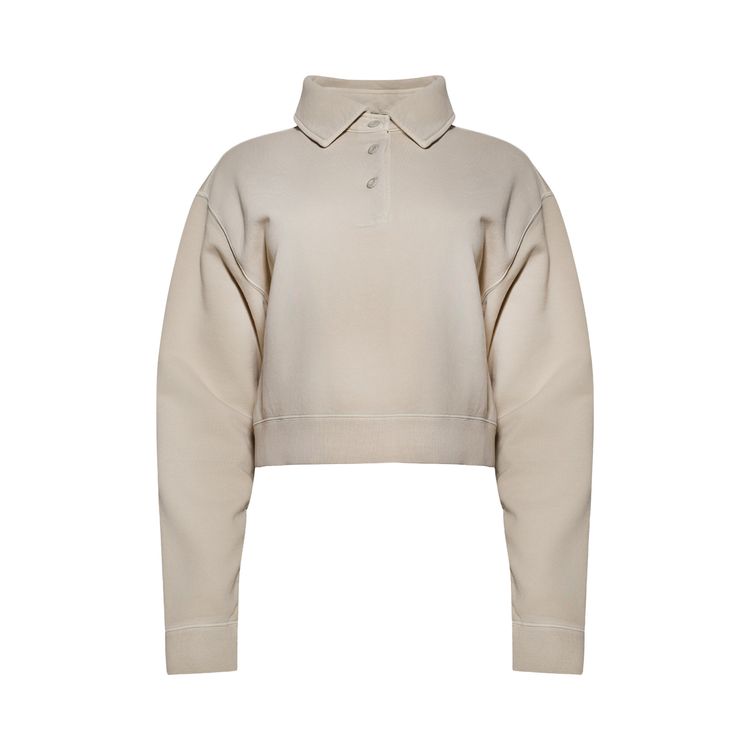 

Поло Miu Miu Fleece Polo Shirt 'Chalk', загар