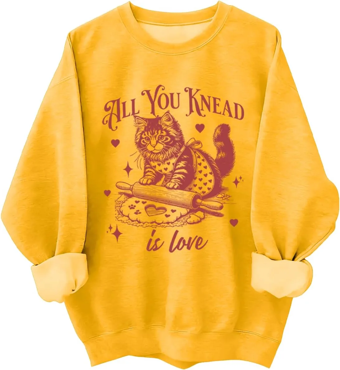 

Толстовка с котами на День святого Валентина All You Knead is Love JIONOCY