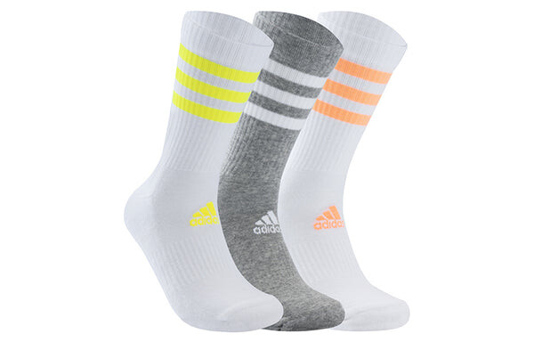 Носки meias 3 полоски 3 пары Adidas, белый — фото 3