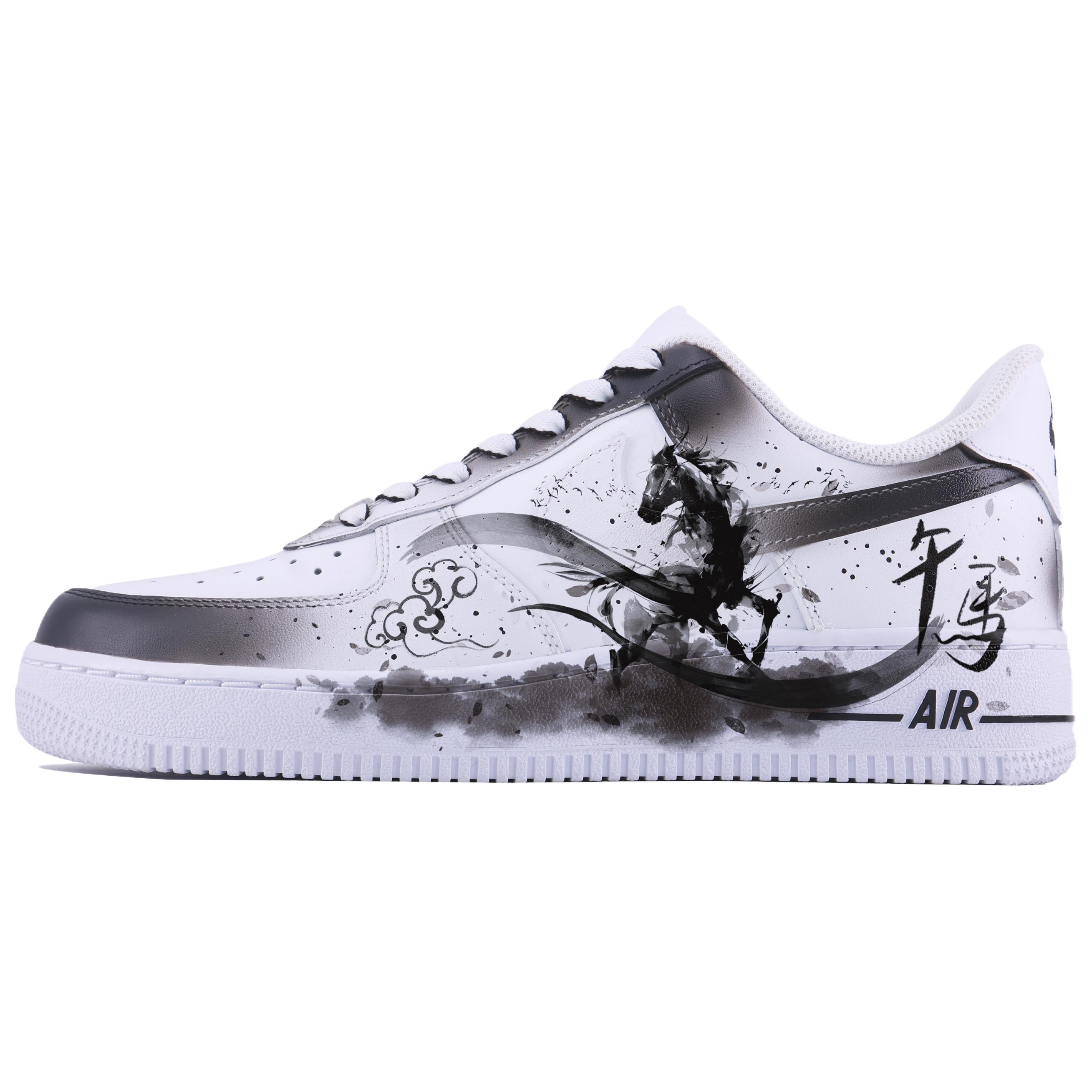 

Nike Кроссовки Air Force 1 Auspicious Horse SDS с низким верхом, устойчивые к истиранию, мужские, белые, черные