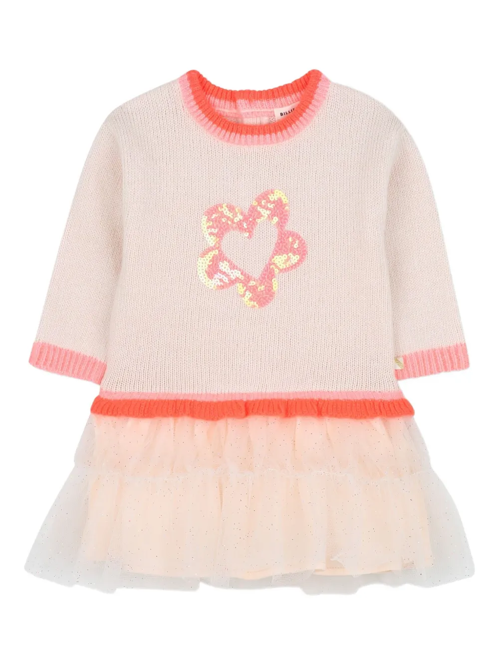 

Трикотажное платье с вышивкой Billieblush, розовый