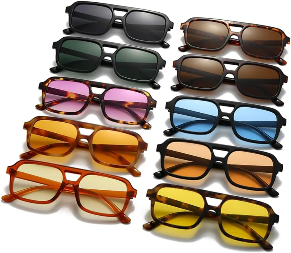 

Солнцезащитные очки с защитой UV400 | Желто-синие линзы, двойная перемычка | для женщин и мужчин, для занятий спортом на открытом воздухе и вождения DSVIGF, 10