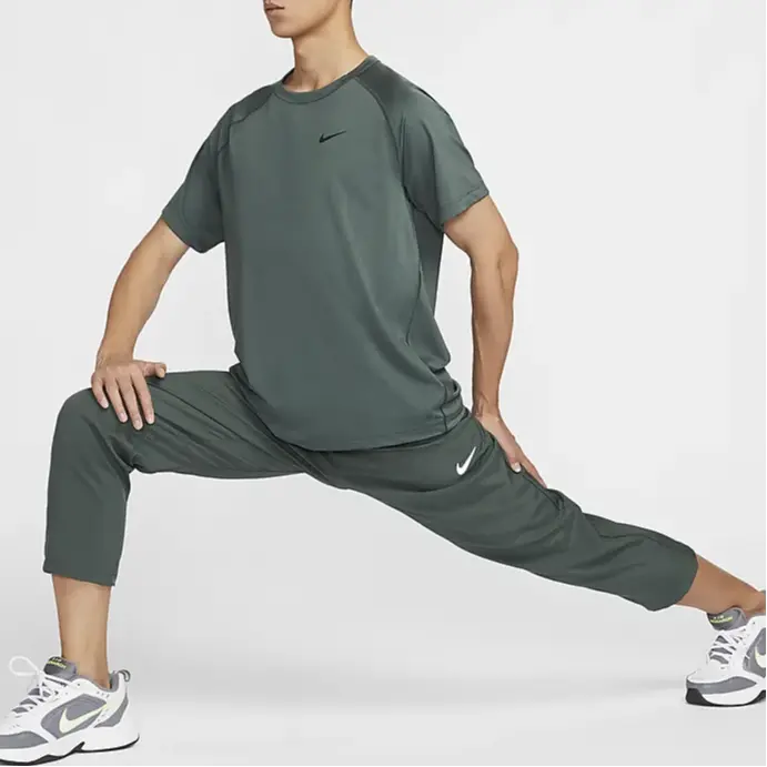 Футболка Dri-Fit Rise 365 мужская зеленая античная Nike, зеленый — фото 3