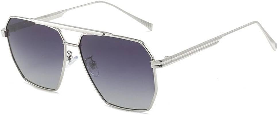 

Металлические солнцезащитные очки для мужчин и женщин, модные солнцезащитные очки, стильные очки для вождения, защита от УФ-излучения UV400 MTZJH, Silver Gradient Gray