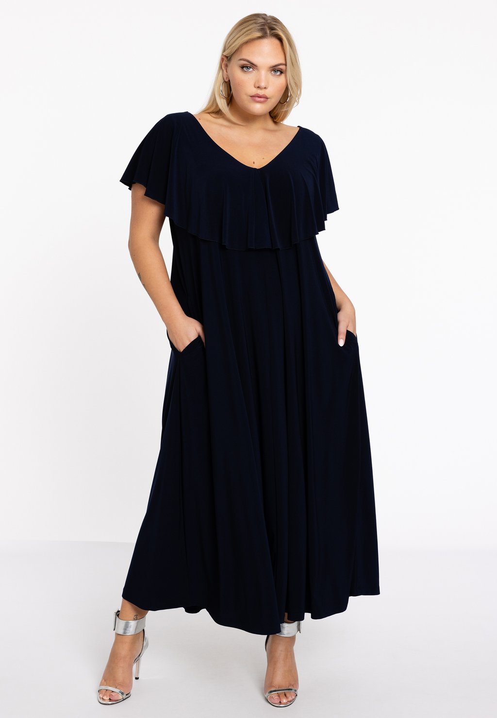 

Платье макси RUFFLE DETAIL YOEK, синий
