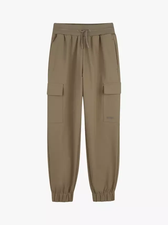 Детские брюки из французской махровой ткани на шнуровке, темно-серый HUGO BOSS